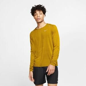 Men's NikeTech Knit Ultra Men's Long Sleeve Running Shirt CJ5346-743 Size M NWT